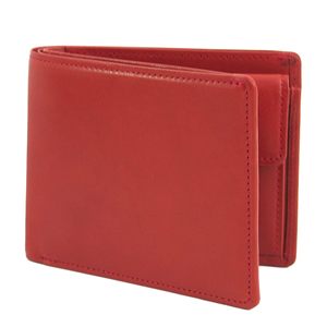 Men's Bi-Fold Genuine Leather <b>Wallet</b> With Coin Compartment <b>RFID</b> <b>Blocking</b> Orange Reddish Orange Solid Color Spring 2025 - Product Image 5