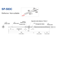 300 ° Sonda de Sensor de Fibra Óptica M4 de Reflexión Difusa Resistente a Altas Temperaturas, Reemplazo para FU-82C