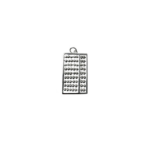 Collar con Colgante de Ábaco en Plata de Ley S925, Diseño Geométrico, Engaste de Bisel, Uso Diario, DJ408 - Product Image 5