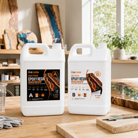 Résine époxy à faible odeur, zéro COV, 2:1, écologique, pour coulage profond, pour projets de tables rivière intérieures, sûre pour la maison, l'atelier, la menuiserie et la construction