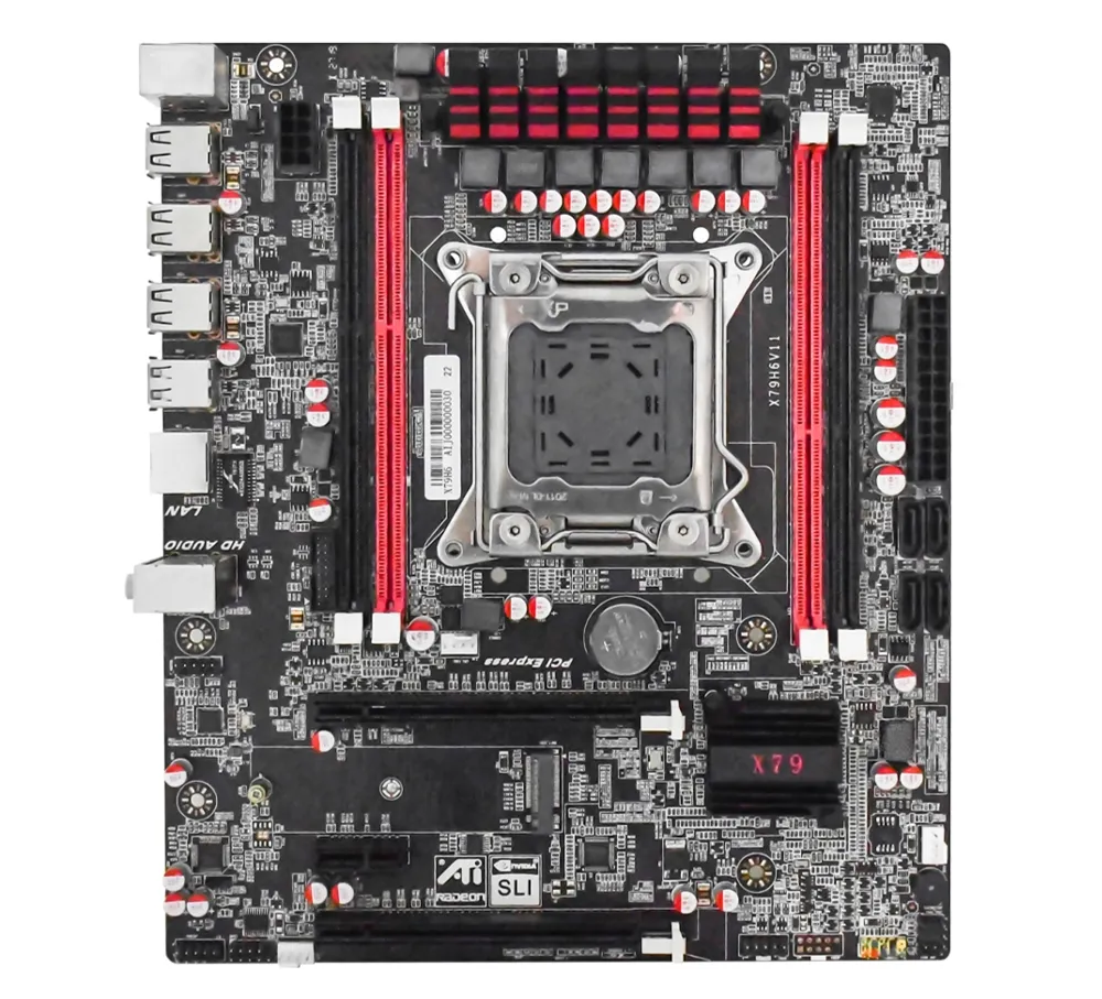 ใหม่ MainboardFactory เมนบอร์ด LGA X79,เมนบอร์ด LGA 2011ซ็อกเก็ต I3 I5 4th Gen I7 * 4ปี DDR3