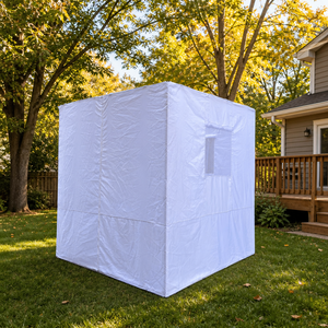 <span class=keywords><strong>Tenda</strong></span> per Sukkah per Festival Ebraici all'Aperto 10x20ft, Struttura in Acciaio Resistente, Pareti Impermeabili in Oxford, Tettoia in <span class=keywords><strong>Bambù</strong></span> Motorizzata Regolabile - Product Image 3