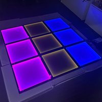 Luz DMX programable de 24 V CC de fábrica, panel de luz DMX cuadrado a todo color, luces cuadradas para DJ