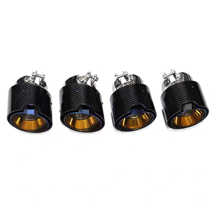 Terminali di Scarico in Fibra di Carbonio e Titanio Bruciato per BMW M3 G80 M4 G82 G83 M2 G87 G8X 2021+ 4 Pezzi Terminali M in Fibra di Carbonio Blu L&R - Product Image 3