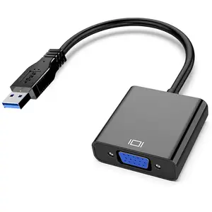 Adaptador USB 3,0 a VGA, convertidor de pantalla con Audio para PC, transmisión en vivo