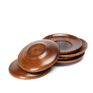 Di alta qualità rotonda 100% piatto di legno popolare piatto LOGO personalizzato piatto di cibo - Product Image 2