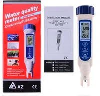 AZ8373 Portable PH mètre stylo dispositif de test de qualité de l'eau TDS salinité 2-en-1 hydromètre d'eau de mer mètre pour la salinité des aliments