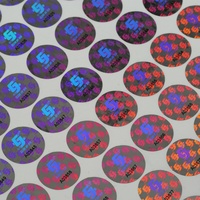 Autocollant de scellage anti-effraction en PVC jetable personnalisé, avec marque déposée anti-contrefaçon par laser et impression UV, scellage inviolable détachable