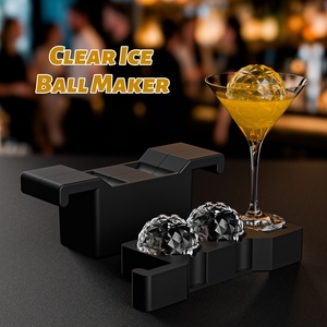Bán Buôn Cấp Thực Phẩm Lớn <span class=keywords><strong>Sphere</strong></span> Whiskey <span class=keywords><strong>Ice</strong></span> <span class=keywords><strong>Ball</strong></span> Khuôn Chậm Tan Chảy 2 Khoang Pha Lê Rõ Ràng <span class=keywords><strong>Ice</strong></span> <span class=keywords><strong>Ball</strong></span> <span class=keywords><strong>Maker</strong></span> - Product Image 4