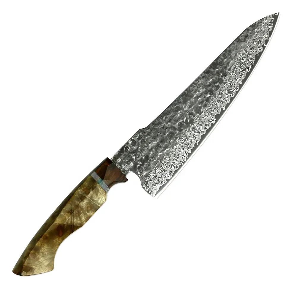 Ambra Vintage il miglior forgiato artigianale coltello da macellaio con nucleo giapponese vg10 coltelli da cucina con manico in legno