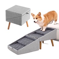 Rutschfeste, faltbare Hunde-Treppe aus Holz mit doppeltem Verwendungszweck für Bett, Sofa und Fahrzeugzugang