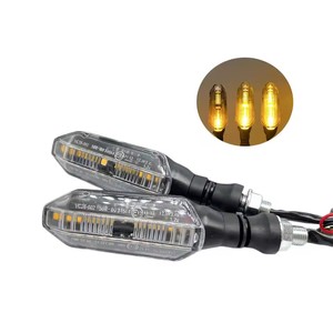 2 Luces Traseras de Señalización para Motocicleta, 12 LED Amarillos, Luz <span class=keywords><strong>Intermitente</strong></span> de Giro, Luces de Dirección Intermitentes, Indicador de Frenado - Product Image 6