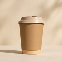 Gobelet à café isotherme jetable anti-fuite avec estampage à chaud pour boissons chaudes, thé au lait, personnalisable