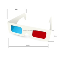 Lunettes 3D universelles de haute qualité en carton anaglyphe rouge et bleu pour films, jeux, DVD, vidéo, TV
