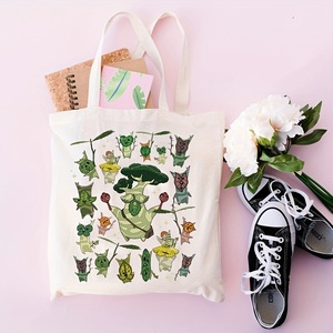 Bolsa de Mano Extra Grande de Lona con Diseño <span class=keywords><strong>Korok</strong></span>, Personalizada, para Viaje, Reutilizable, para Compras, con Impresión Personalizada para Mujer - Product Image 3