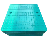 Couvercle de regard composite BMC B125 Norme EN124 Certifié CE ISO Couleur personnalisée Anti-vol