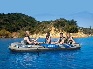 Bateau gonflable en PVC 10 m INTEX 68324, ensemble de 4 <span class=keywords><strong>bateaux</strong></span> à rames - Product Image 2