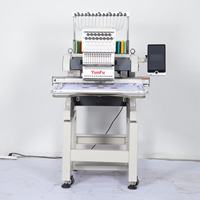 Machine à broder informatisée à tête unique à 15 aiguilles pour la broderie personnalisée de vêtements, de tissus plats et de motifs de chapeaux