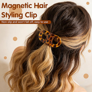 <span class=keywords><strong>Clips</strong></span> magnétiques pour cheveux à la mode, <span class=keywords><strong>clips</strong></span> Klix à maintien fort, antidérapants, pour femmes, <span class=keywords><strong>clips</strong></span> de coiffure uniques pour cheveux épais, utilisation quotidienne - Product Image 2