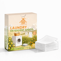 Feuilles de lessive écologiques à dissolution rapide, parfum agrumes frais