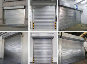 Porte à enroulement industrielle, moteur de porte industrielle, porte à enroulement coupe-feu en acier, structure à double couche - Product Image 2