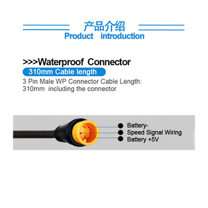 <span class=keywords><strong>WUXING</strong></span> 192X 3 broches 12V-72V poignée droite étanche SM connecteur pleine torsion E-Bike accélérateur pour scooter électrique et vélo - Product Image 2