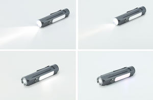 Lampe torche LED+COB rechargeable Li-Polymère 1000+ Lumens, charge USB, étanche IP55, base magnétique, alliage d'aluminium, usage industriel - Product Image 4