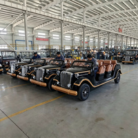 Autobús Turístico Eléctrico Retro Renqi de 3 Filas y 8 Asientos con Carrocería Curva para Visitas Turísticas, Villas y Banquetes de Boda