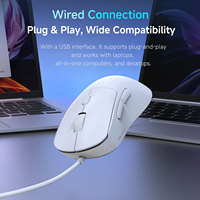 AJAZZ NJ09 Mouse Kantor Tangan Kanan Berkabel Desain 6 Tombol 4 Tingkat Dpi Dapat Disesuaikan Bentuk Kontur Ergonomis untuk Pekerjaan Kantor Sehari-hari