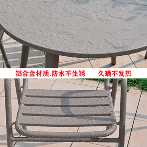 <span class=keywords><strong>Table</strong></span> <span class=keywords><strong>et</strong></span> <span class=keywords><strong>chaises</strong></span> d'extérieur en aluminium, imperméables <span class=keywords><strong>et</strong></span> résistantes au soleil, pour jardin, villa moderne simple, balcon, <span class=keywords><strong>table</strong></span> basse de loisirs, Chine - Product Image 3