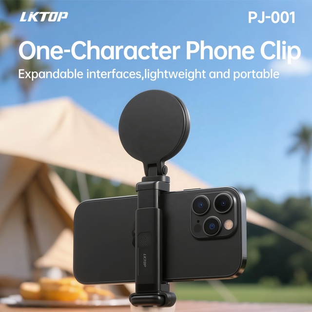 Phone Clip Cold Shoe 1/4 Mount 60-105mm 25g Lightweight Mobile Holder Tripod Vlog Accessory