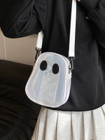 Nouveauté 2026 : Sacs à bandoulière transparents pour garçons et filles – Sacs à bandoulière mignons en PVC transparent motif démon/fantomme