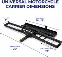 Porte-moto 602 avec rampe de chargement, capacité 500 lb, robuste, pour moto tout-terrain, support de remorque