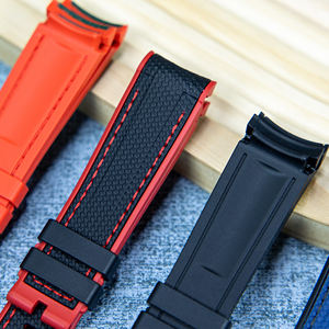 Extremo curvo 20mm correas de reloj de silicona de goma correa de reloj impermeable para Rolex Daytona <span class=keywords><strong>Submariner</strong></span> Datejust GMT - Product Image 2