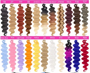 Cơ Thể Sóng Bện Tóc Cho Ombre <span class=keywords><strong>3</strong></span> Tông Màu Pháp Lọn Tóc Lọn Sóng Boho Hộp Bện Tổng Hợp Lỏng Lẻo Lượn Sóng Crochet Tóc Tổng Hợp Tóc - Product Image 6