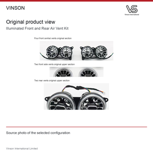 Kit de ventilación frontal y trasera iluminada para Mercedes Benz Clase S W222 2014-2017 Seis ventilaciones frontales y dos traseras - Product Image 2