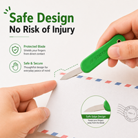 Couteau en plastique coloré pour étudiant, stylo utilitaire Portable, Mini taille-crayon pliant, boîte ouverte Express, couteau à découper le papier