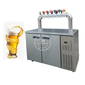 2024 cafétéria Restaurant fond froid vers le haut distributeur de tour de bière distributeur de jus Portable à robinet unique Machine à vendre