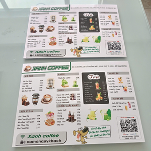 Chất lượng cao tùy chỉnh <span class=keywords><strong>Menu</strong></span> in trên decal PP và Backlit phim cho quán cà phê nhà hàng quán bar và kinh doanh sử dụng - Product Image 1