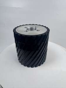 Riemmachine Rubber Wiel Aluminium Kern Rubber Wiel Tand Oppervlak Vlakke Riem Mouw Zonnewiel Aandrijfwiel Polijstwielen - Product Image 6