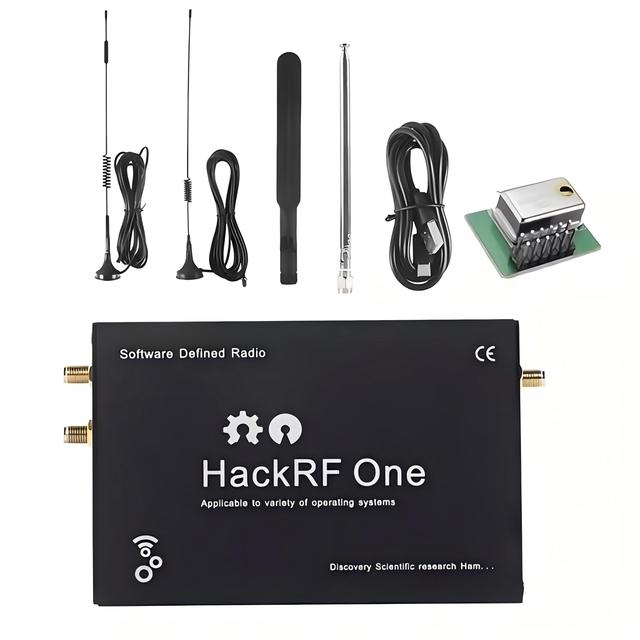 HackRF One R10 SDR + Metal Shell Assembled + 5 Antennas + 50M-6GHz RF LNA Low Noise Amplifier + Male-Male Cable