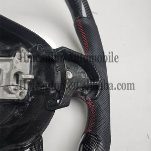 พวงมาลัย LED หนังคาร์บอนไฟเบอร์มีรูพรุนสำหรับ Dodge Challenger Car STEERING Wheel - Product Image 5