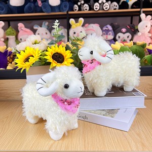 ตุ๊กตาแกะอัลปาก้าการ์ตูนน่ารักขนาดเล็ก บรรจุใยฝ้าย PP คุณภาพสูง ของเล่นตุ๊กตาขนนุ่มแบบสั่งทำพิเศษ บรรจุในถุง OPP ขายส่ง - Product Image 1