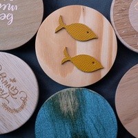 Couvercles de bougies en bois de pin écologiques de luxe avec patch en cuir décoratif pour bougies parfumées – Fabricant