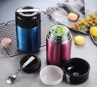 Vente en gros de bocal alimentaire isolé sous vide en acier inoxydable de 800ml 1000ml avec logo personnalisé
