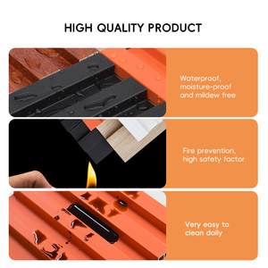 Placa de Grade Interligada de Fibra de Bambu e Plástico para Proteção de Paredes e Decoração de Fundo, Impermeável e à Prova de Umidade - Product Image 5