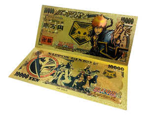 Cartes commémoratives en feuille d'or de personnages d'anime <span class=keywords><strong>BLEACH</strong></span> (lot de 5) - Cadeau pour les fans de dessins animés, décoration - Product Image 2