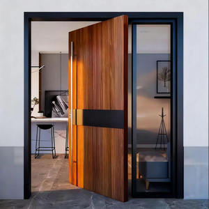 Porte pivotante sur mesure haut de gamme en bois massif, antivol, avec axe central surélevé et élargi, porte hors axe - Product Image 2
