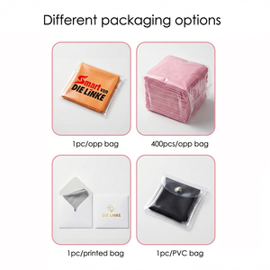 Chiffon <span class=keywords><strong>de</strong></span> polissage pour bijoux en microfibre avec logo personnalisé, étui enveloppe <span class=keywords><strong>de</strong></span> qualité supérieure, chiffon <span class=keywords><strong>de</strong></span> nettoyage en daim <span class=keywords><strong>de</strong></span> luxe pour bijoux et cadeaux - Product Image 4