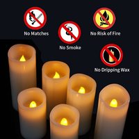 Nouvelles bougies led sans flamme scintillante à piles bougie de cire led ensemble de lumières avec télécommande